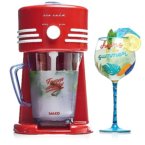 Salco Slush-Ice-Maker Slush-Eis-Maschine, 2 Betriebs-Modi für grobes und feines Eis, Retro-Design,15Watt, inkl. 1-Liter-Krug – Bild 7