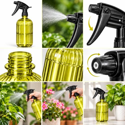 Image of Umite Chef Plant Spray Bottle for Gardening | Fine 500 ml Mist Water Sprayer for Indoor & Outdoor Plants | Garden Plant Mister, Hand Pressure Trigger Sprayer for Flowers, & Home Gardening - Yellow