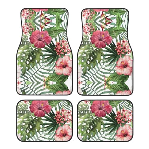 Tapis de sol voiture feuilles tropicales idéal pour vos trajets d'été