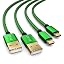 2 x USB to Micro USB Cable, green-black