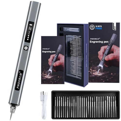 Engraving Pen with LED Light & LCD