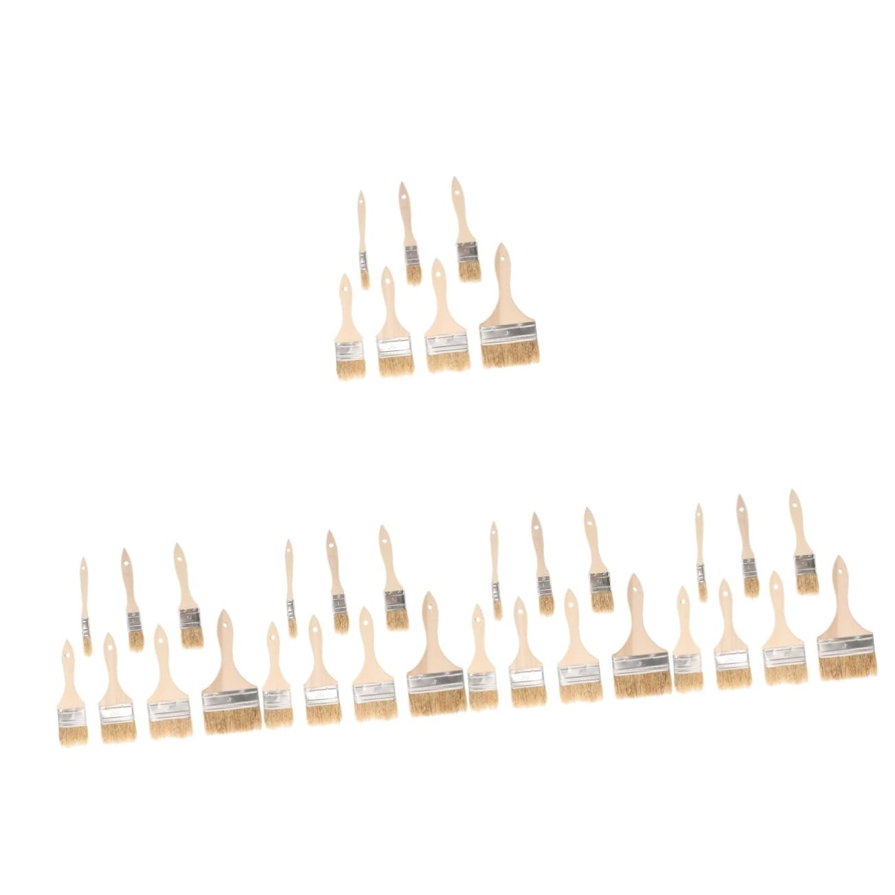 UKCOCO 35piezas Pinceles De Pintura para Acuarela y Acrílico Cepillos De Cerda Natural para Detalles y Acabados Óleo Incluye