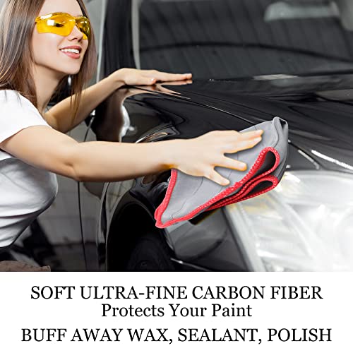 Irenare 30 Pack Carbon Microfiber Cleaning Cloth Lint Free Cleaning Cloth Towels For Quick Drying Window Glass Car Mirrors Stainless Steel Polishing Clean For Dish Auto Detailing, 11.8 X 11.8, 400Gsm #TOP4