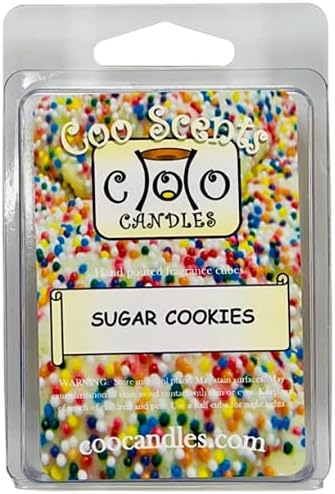 6 Pack Soy Blend Wickless Candle Wax Bar Melts - Christmas Holiday Scents - Peppermint Bark, Mistletoe, White Chestnut Spice, Sugar Cookie, Winter Storm, and Bayberry