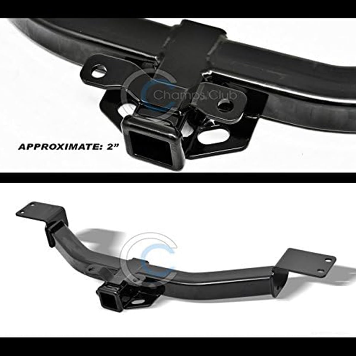 R&L Racing 2" Class 3 Trailer Hitch Receiver Rear Bumper Tow Kit Black Finished Compatible with 2007-2017 GMC Acadia/Limited