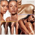 Körper Highlighter Öl Body Luminizer Schimmeröl Flüssig Glitzer Creme Body Glitter Oil Highlighter Körper Flüssiger Körper Glow Schimmer Makeup für Gesicht Körper Bein (Roségold) – Bild 3