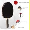 Killerspin KIDO 7P RTG Premium Table Tennis Racket Professional, ITTF-Approved, Wooden Hard Paddle, Dual-Colored in Red/Black
