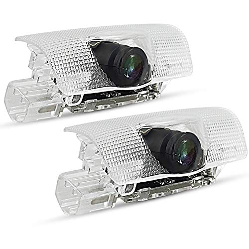 Car LED Door Logo Ghost Shadow Projector Laser Welcome Lights Symbol Emblem Courtesy Step Lights Ground Lamp Kit for Audi Series (4 Pack)