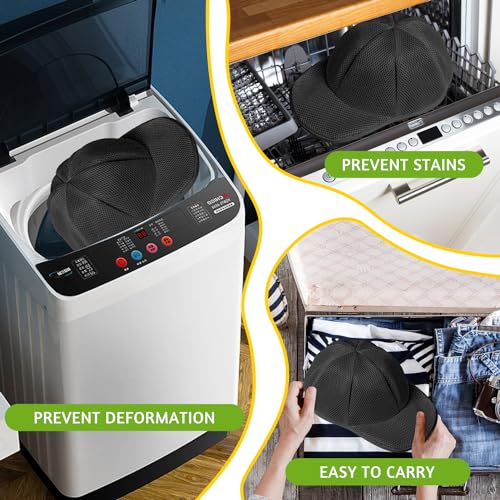 Eiito Hat Washer Cage, Hat Washer for Baseball Caps, Hats Washing Machine with Frame and Washers Bag, Keep the Hats in Shape, Suitable for Adult and Kid's 2 Pack Black by Eiito - Image 4