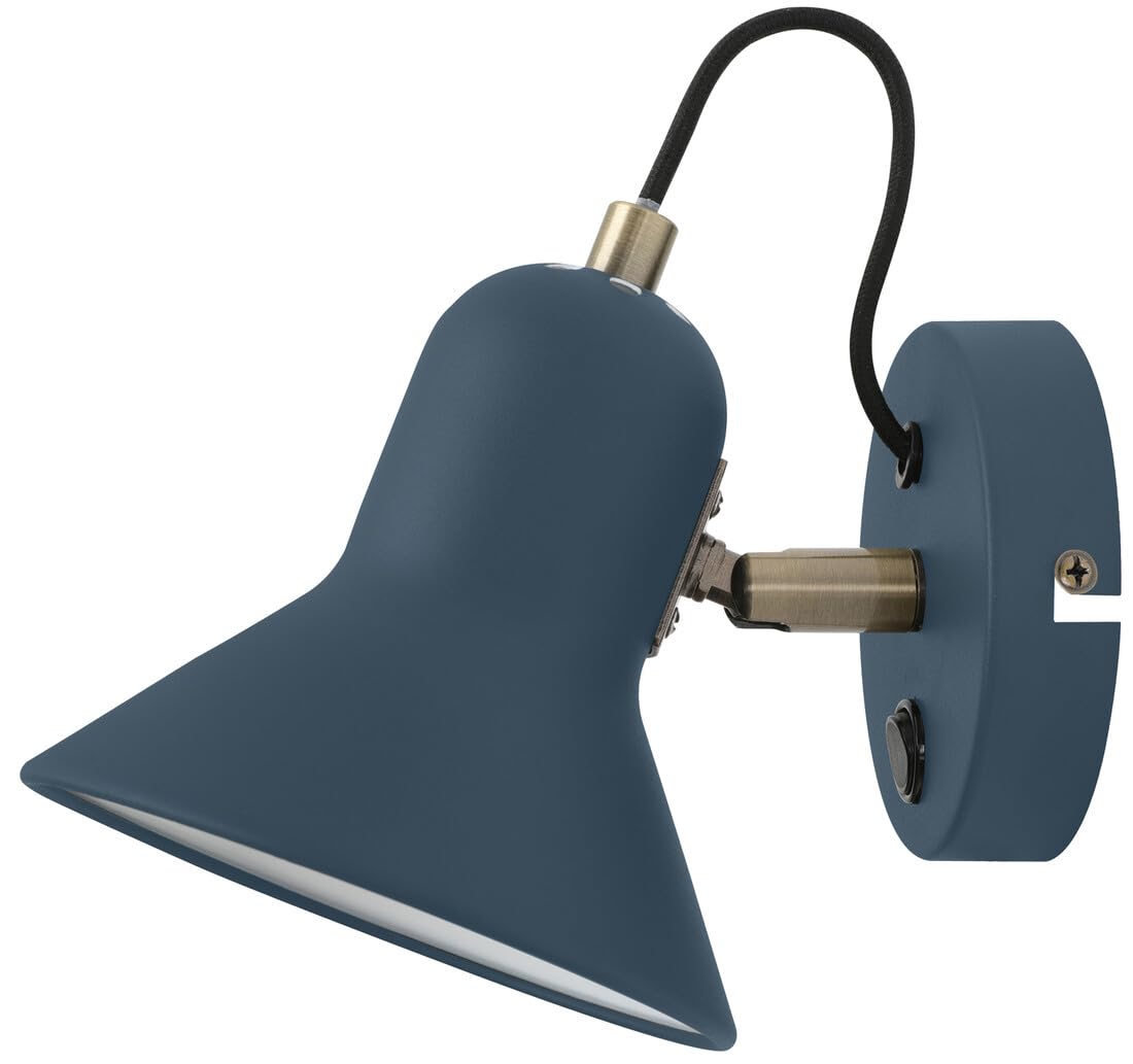 Aplique de pared azul E27 moderno, iluminación decorativa de diseño para salas e interiores