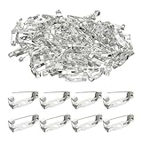 QUARKZMAN 120 Pcs Barre Fermoir de Sécurité 15mm Blanc Argenté Épingle à Nourrice, É...
