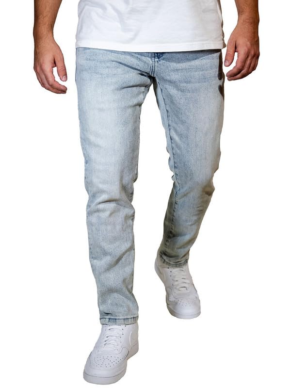 Men's Slim Fit Jeans - Mid Rise & Stretchy Denim Pants for Men - Casual Denim Jeans - Tapered Jeans for Men