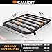 CALLIERT 1/2 Half Roof Rack for 07-18 Jeep Wrangler JK JKU, Aluminum Cargo Basket 400lb Capacity Luggage Rooftop Storage