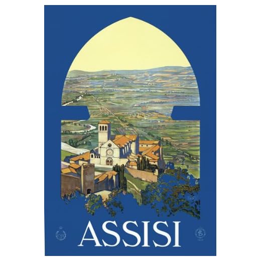 T13 Vintage 1920 Italy Assisi Perugia Italian Travel Poster Re-Print - A4 (297 x 210mm) 11.7" x 8.3"