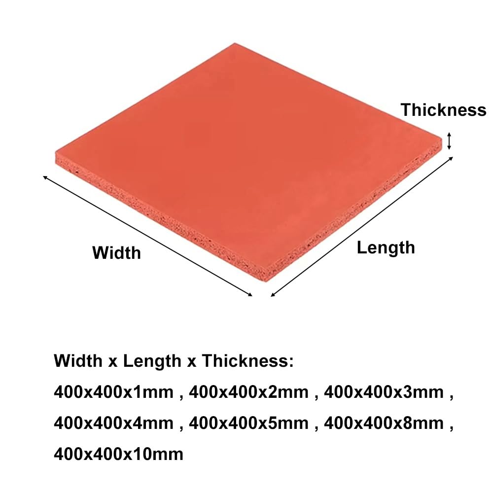 Schaumstoff-Silikon-Pressplatte 400x400mm, Hitzebeständige Unterlage For Laminiergeräte, 1 Stück, Ideal For Die Instrumenten- Und Luftfahrtindustrie(400x400x10mm)