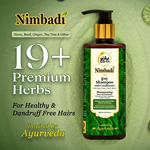 Image of The Indie Earth Nimbadi 2-in-1 Shampoo with Conditioner for Healthy Hairs, Inspired By Ayurveda & Formulated with Neem, Basil, Ginger, Tea Tree & Other 19+ Precious Extracts 300 ml