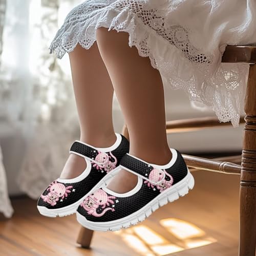 Girls Axolotl Dress Shoes Mary Jane Shoes Princess Ballet Flats Lightweight Slip On School Shoes US 11-2.52