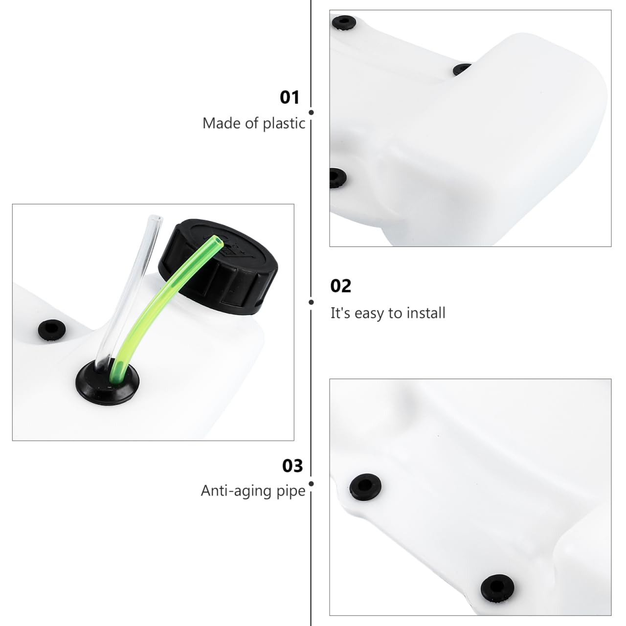Beavorty Réservoir Débroussailleuse Thermique 40-5Bl, Plastique Blanc, Compatible Tondeuse à Gazon, Entretien Extérieur