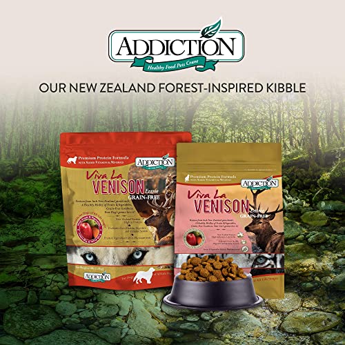 Addiction Viva La Venison Entrée Dog - Dry Food - Premium Protein Dog Formula - Made In New Zealand - Skin And Coat Care - Puppy & Adult Dog Food - 20 Pounds #TOP7