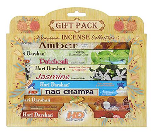 Hari Darshan Indian Incense Floral Gift Set | Gift pack Incense 6 x packs of Floral 120 sticks