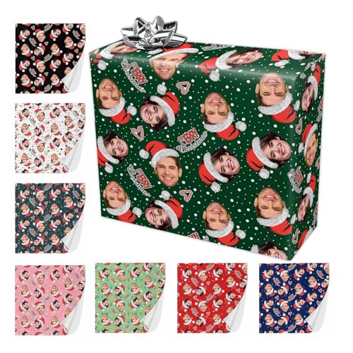 Custom Face Gift Wrapping Paper Rolls, Personalized...