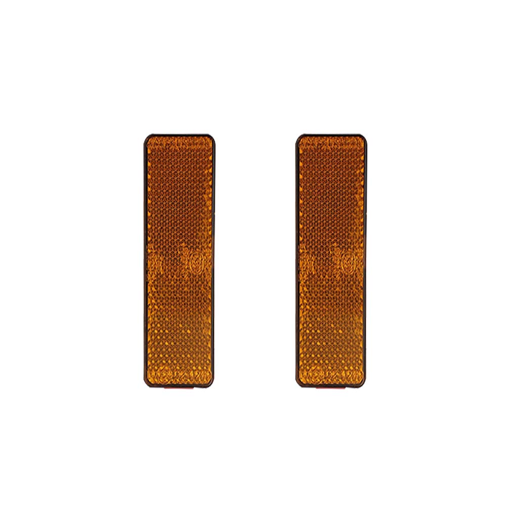 Stick-on Rectangular Reflectors - Safety Spoke Reflective Quick Mount Custom Accessories Adhesive Reflector for Mailboxes, Garbage cans, Stakes, Houses, Cars, Trailer, Trucks, Bicycle and Bike