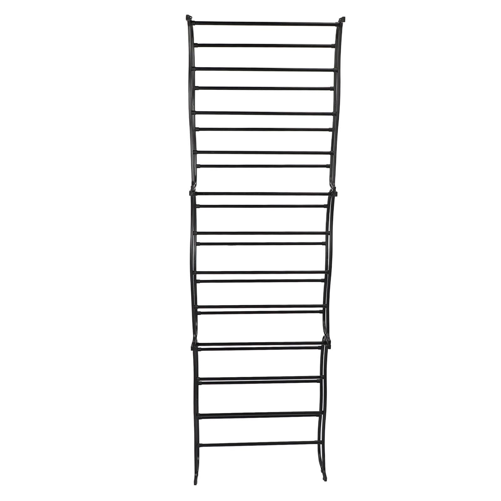 Zapatero de 12 niveles para colgar en la pared, organizador multifuncional para zapatos, color negro