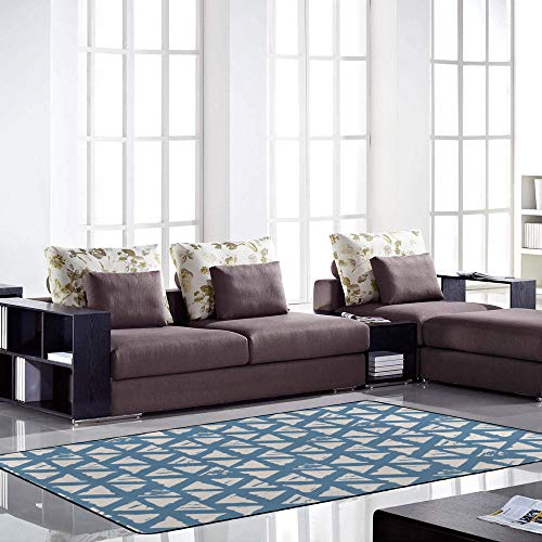 Grand tapis géométrique triangulaire aquarelle maison Ruchen