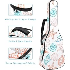 Housse étanche pour guitare acoustique avec double bandoulière et poche Motif étoile de mer, Multicolore 01., 42.9×16… - Les Beatles, Paul McCartney, John Lennon, RIngo Starr, George Harrison Housse étanche pour guitare acoustique avec double bandoulière et poche Motif étoile de mer, Multicolore 01., 42.9x16… – Image 4