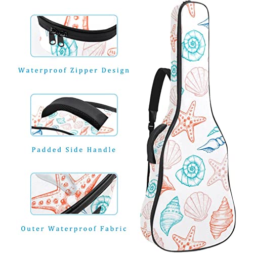 Housse étanche pour guitare acoustique avec double bandoulière et poche Motif étoile de mer, Multicolore 01., 42.9×16… - Les Beatles, Paul McCartney, John Lennon, RIngo Starr, George Harrison Housse étanche pour guitare acoustique avec double bandoulière et poche Motif étoile de mer, Multicolore 01., 42.9x16… – Image 5
