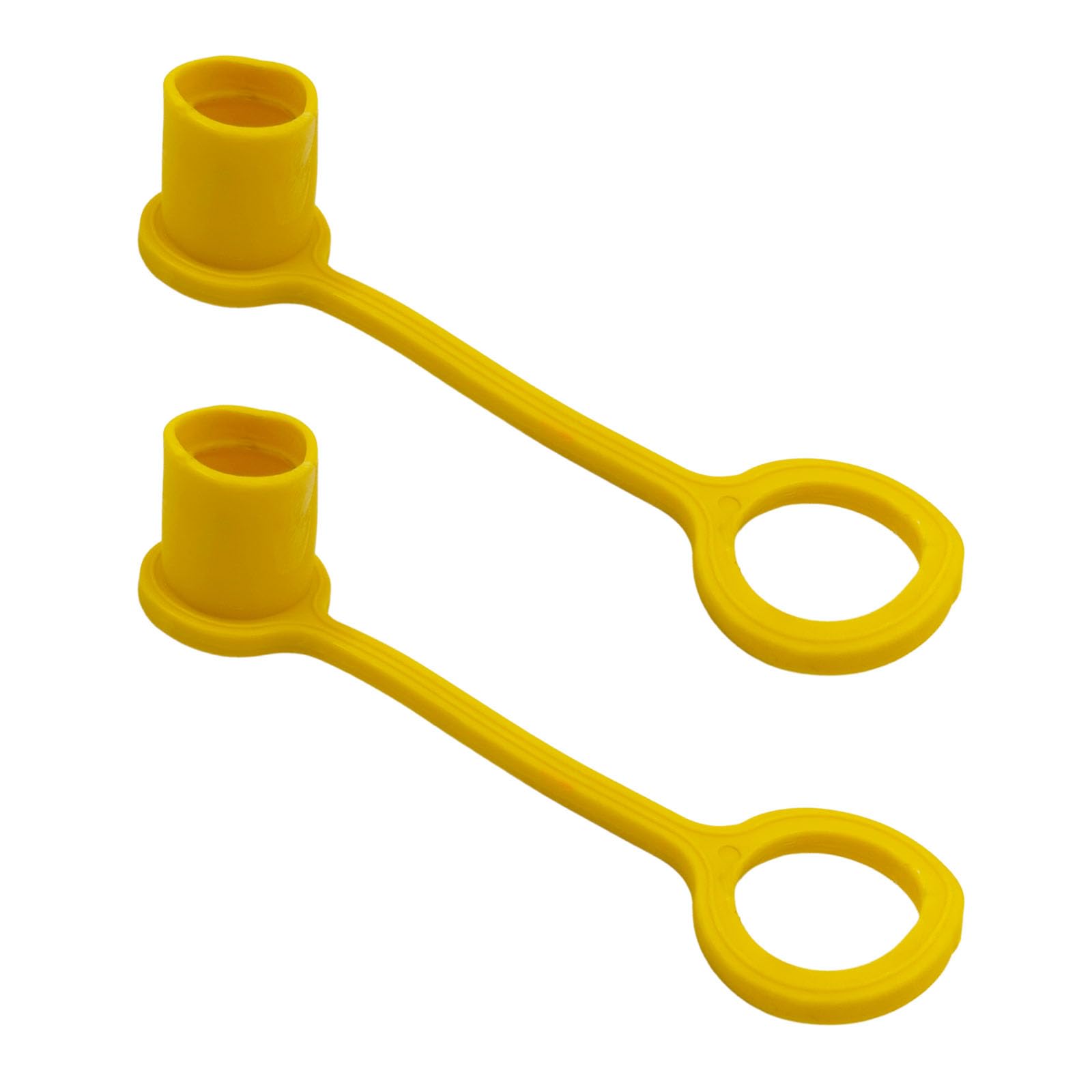 MENSI 3/4" Soft PVC Dust Free Yellow Protection Cap, Dual Fuel Generator Natural Hose Male Quick Connect Fittings, 2 Packs, Fits 1.02" Max Diameter Fitting