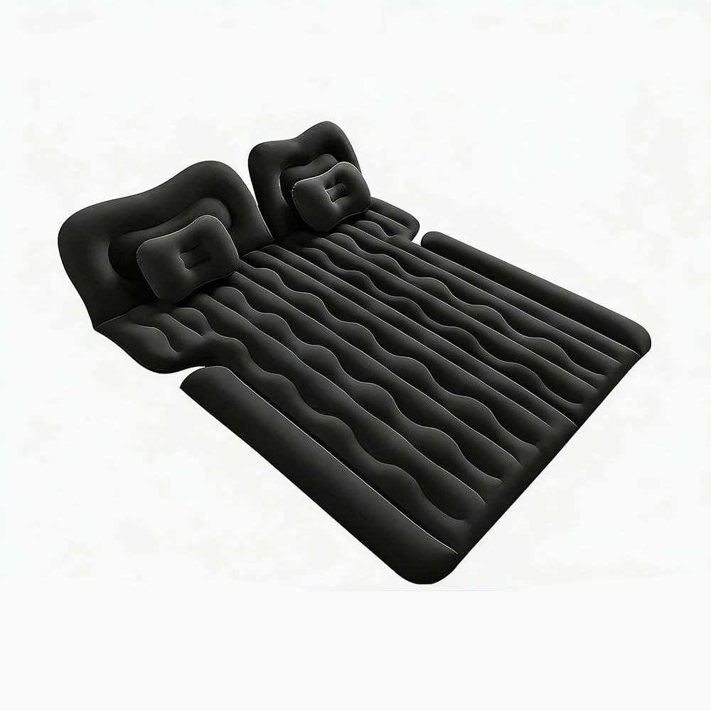 R-timer Air Mattress for Toyota RAV4 (XA50) Hybrid 2019-2024 2025 2026 Inflatable Car Trunk Bed with Air Pump and Pillows Foldable Sleeping Pad for Camping 1 Piece,Black