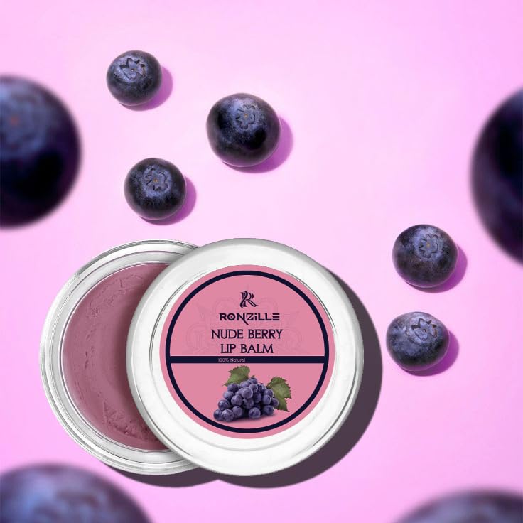 Ronzille Lip Balm For Dry I Damaged and Bright Lips With Enriched I Shea butter & Essential I Oils For Women & Men, 8gm (Nude Berry)-picture-10