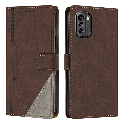 Étui portefeuille Nokia G60 clapet rabat en cuir PU avec dragonne
