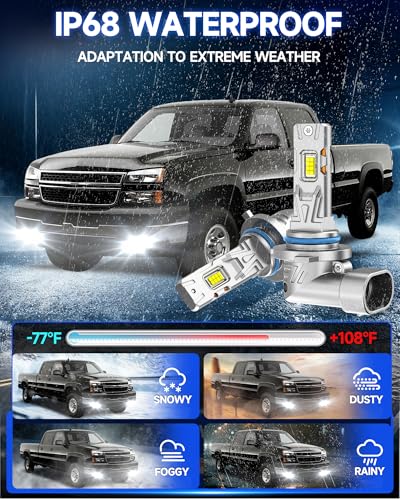 VESTNEXCL Suitable for 2003-2006 Chevrolet Silverado 1500 2500HD 3500 Super Bright Fog Light Bulbs, 6000K Cool White, 600% Brightness, 3570 CSP Chips Fog Lamps Replacement，Plug and Play, Pack of 2