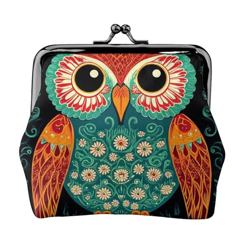 Ethnic owl (2) Kiss Lock Coin Change Wallet Purses for Women