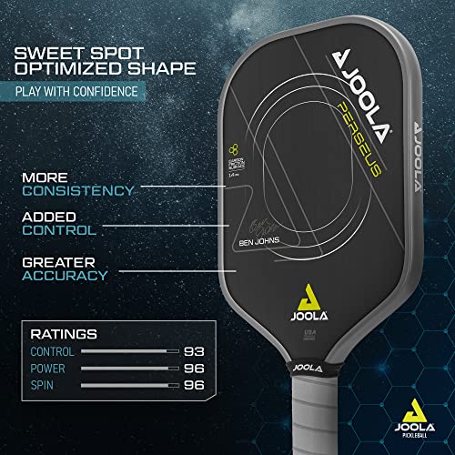 JOOLA Ben Johns Perseus Pickleball Paddle with Charged Surface Technology for Increased Power & Feel - Fully Encased Carbon Fiber Pickleball Paddle w/Larger Sweet Spot - USAPA Approved. 14mm Core - image 4