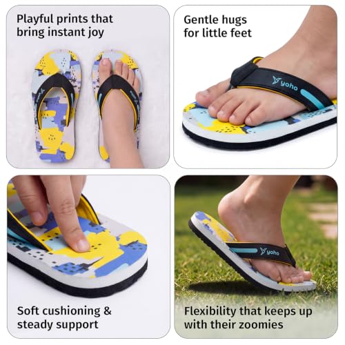 Image of YOHO Motion Slippers for Kids | Comfortable Monsoon Rainy FlipFlop | Easy to clean Footwear for Boys & Girls