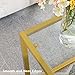 HOOBRO Glass Coffee Table, Gold Coffee Tables for Living Room, Gold Glass Coffee Table,1 Layer Center Table, Modern, for Apartment, Office, 39.4 x 19.7 x 17.7 Inches, Easy Assembly, Golden GD04KF01
