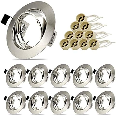 Juego de 10 focos empotrables Allesgute GU10 Cover