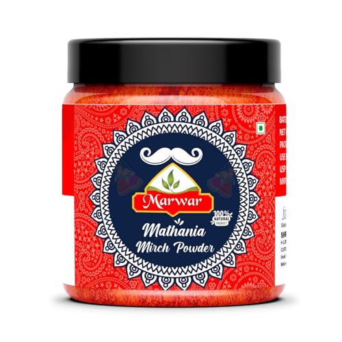 Marwar Mathania Mirch Powder 1kg Jar | Authentic Jodhpur Origin Red Chilli Powder | Laal Maas Special (Chef’s Choice) | Natural Color, Rich Aroma & Balanced Heat | Must try Mirchi Powder