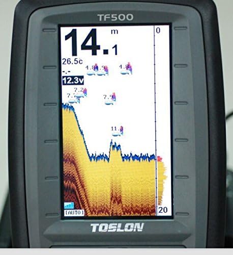 Toslon TF500 Fish Finder 300 Meter Range 4.5" Screen. 4 Level Grayscale