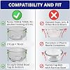 rivel، Klareware 2 كوب أحمر جولة أغطية استبدال تخزين المواد الغذائية البلاستيكية لـ Klareware Anchor Hocking وPyrex Glass Bowls 4 Pack (الحاوية غير متضمنة) (6 Pack)