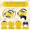 Cuackamily Juguetes de Volante para niños, Juguete Volante Controlador de conducción portátil simulado, Juguete Copiloto Volante Niños, Juguete Educativo para Regalo para Niños y Niñas (Amarillo) #3