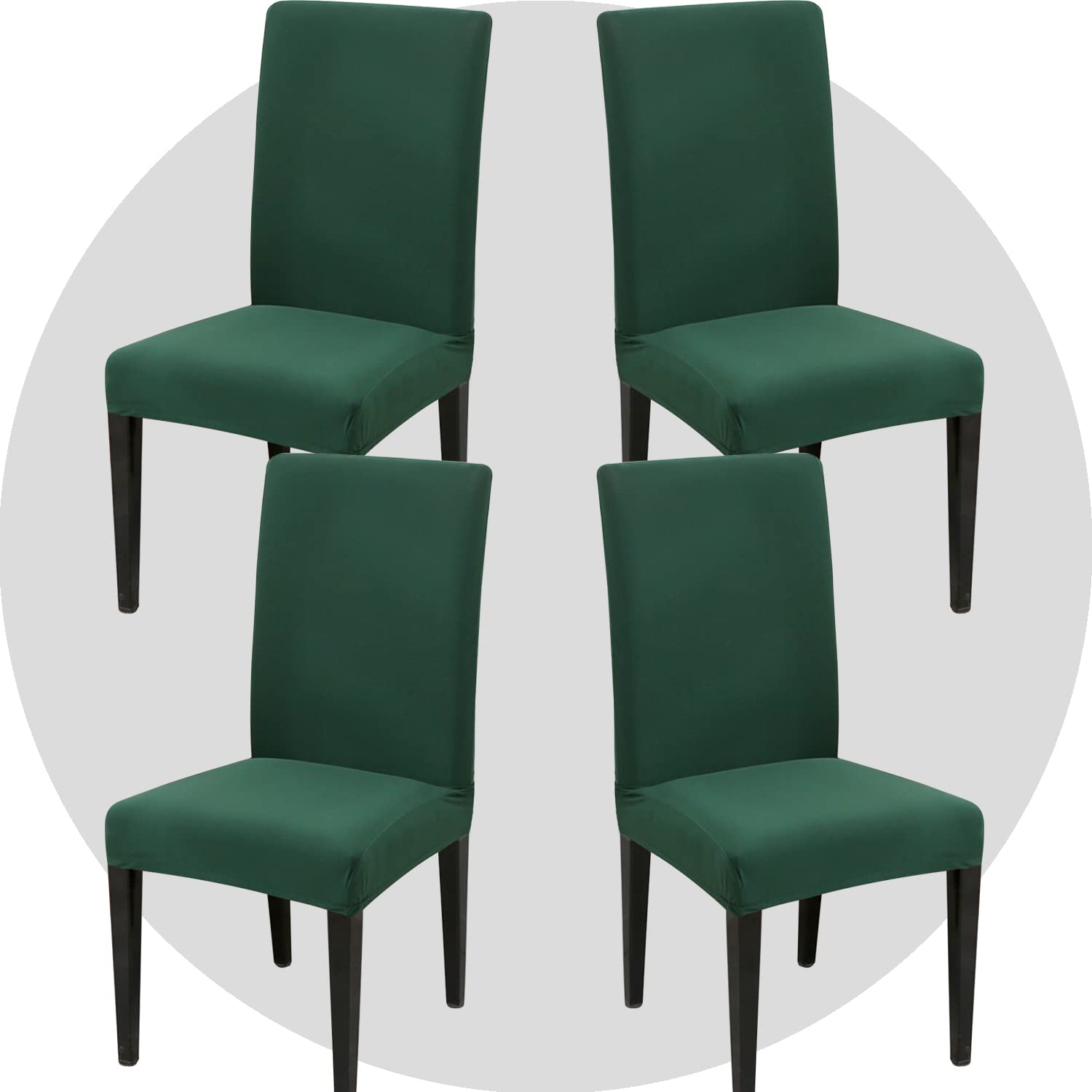 NDMMSO Dining Room Chair Covers Set of 4 Super Fit Stretch Removable Washable Dining Chair Protector Cover Seat Slipcover for Hotel Dining Room