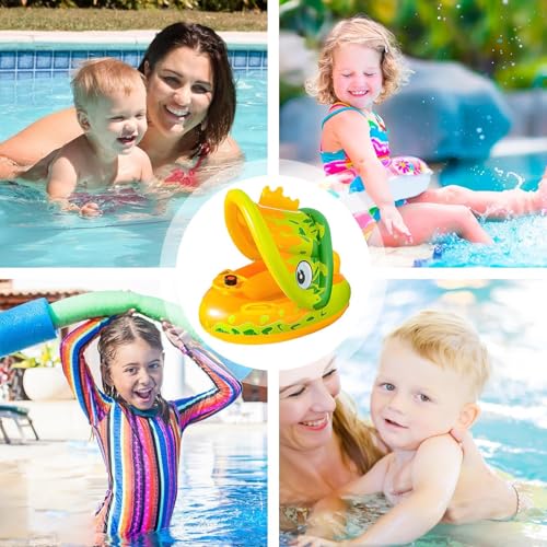 Flotteur de piscine protégeant bébé du soleil et des vagues - 4