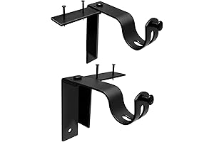 Kwik-Hang -- No Drill Curtain Rod Brackets -- Easy Install, No Drilling Required
