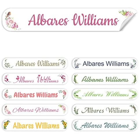 100 Personalized Name Labels Stickers Custom for Kids Waterproof for School Supplies Customized Kids Name Stickers to Mark School Objects Items Books Cover