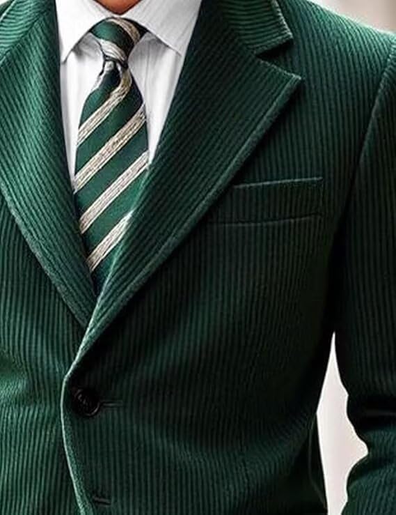 Mens Corduroy Suit Blazer Jackets Casual Vintage Sport Coats Classic 2 Button Business Blazer Jacket2