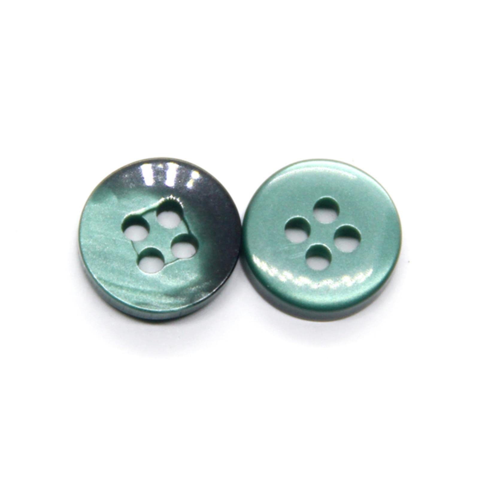 Boutons de chemise en résine marron 10mm à 4 trous pour couture lot de 30